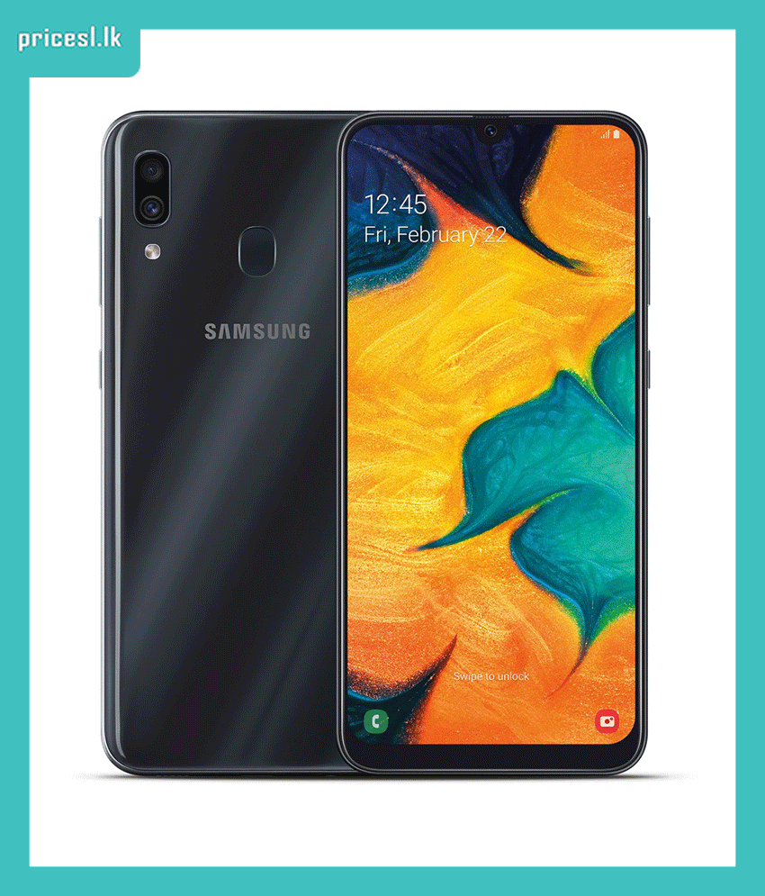 Samsung A30 price in Sri Lanka 2020 Front and Back